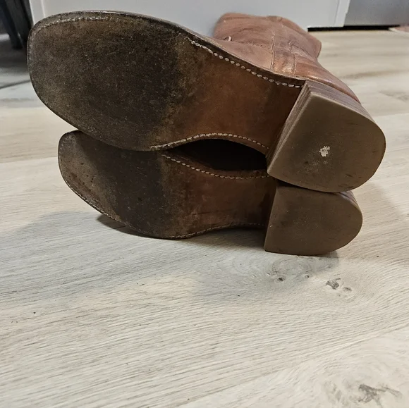 Vintage Frye Campus OTK 14L Boots 8.5 Gorgeous Cognac Patina 😍 - Picture 7 of 11